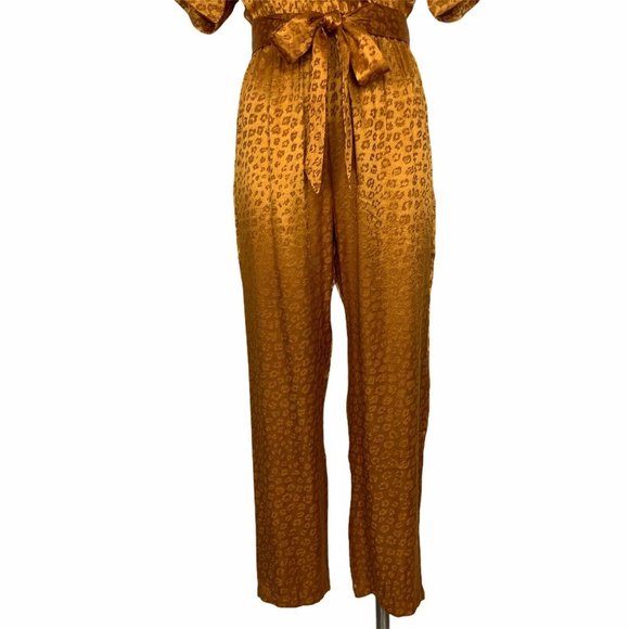 Joie Tau Jumpsuit XS Copper Belted Leopard Design - Picture 11 of 13